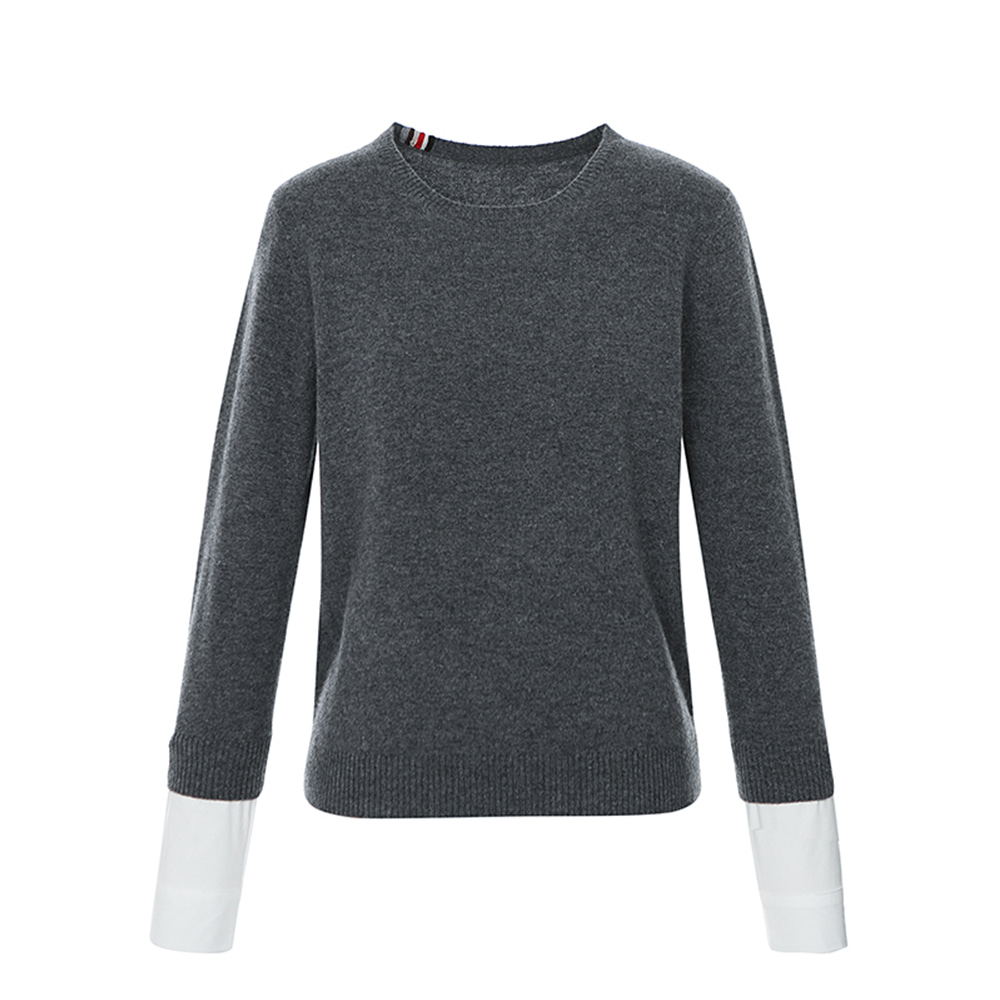 Cashmere wool blended knit sweater